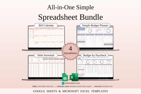 Download All-in-One Simple Spreadsheet Bundle - Premium Resources