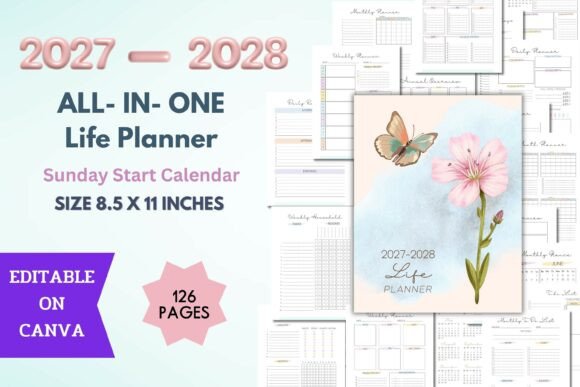 Download 2027-2028 All in One Life Planner - All in one Collection