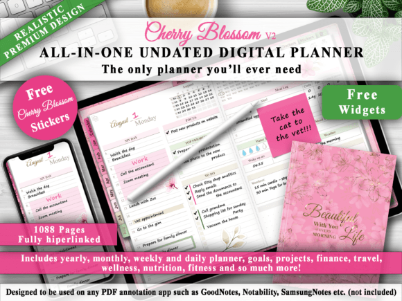 Download All in One Undated Digital Planner - All in one Collection