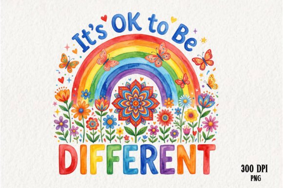 Download Inclusive Rainbow Floral Awareness PNG - Inclusive Collection
