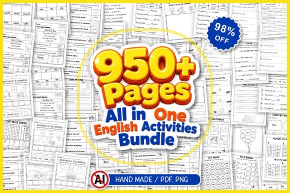 Download All in One English Activities Bundle - All in one Collection